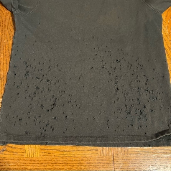 Cotton Citizen Distressed Crewneck in Mineral Charcoal Sz S Made in USA - Picture 7 of 15